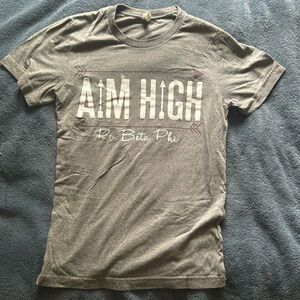 Aim High Gray Pi Phi T Shirt